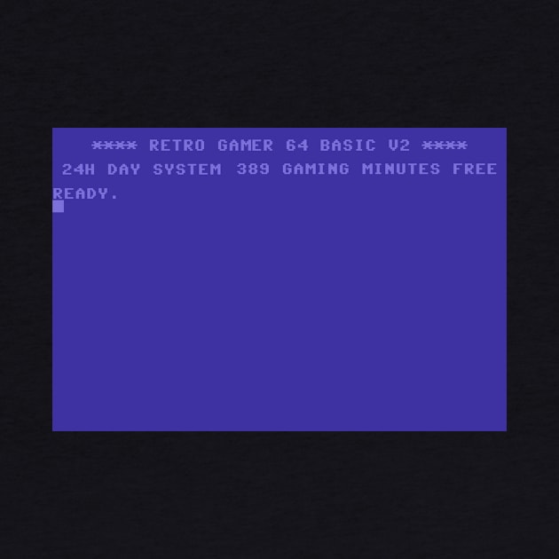 Retro Gamer Commodore 64 C64 screen gaming time by kadaga